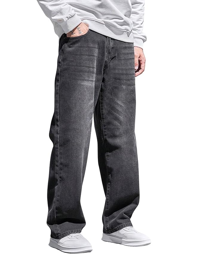 Black baggy pant for men